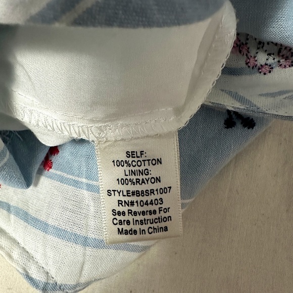 Blu Pepper Striped and Floral Romper size S - Picture 8 of 10